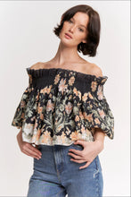 Load image into Gallery viewer, EN SAISON-OFF SHOULDER TRAPEZE BLOUSE