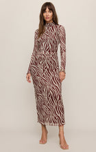Load image into Gallery viewer, Z SUPPLY- SEVILLA ZEBRA MESH MIDI DRESS