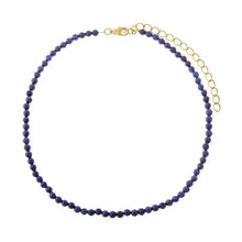 Load image into Gallery viewer, ADINA EDEN- LAPIS NATURAL STONE BEADED CHAIN CHOKER