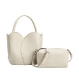 Load image into Gallery viewer, MELIE BIANCO- TULIP BONE RECYCLED VEGAN TOP HANDLE BAG
