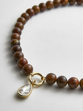 Load image into Gallery viewer, BAUBLEBAR-BROWN JANETTE BEADED RING NECKLACE-TIGER’S EYE