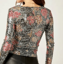 Load image into Gallery viewer, Free People- Printed Gold Rush Top