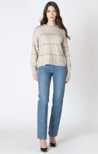 Load image into Gallery viewer, DEX BLACK TAPE-SEQUIN STRIPE SWEATER