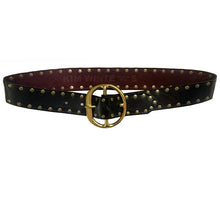Load image into Gallery viewer, KIM WHITE-BLACK STUDDED BELT