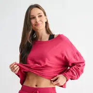 Load image into Gallery viewer, MONO B-CRESCENT PIMA OPEN BACK LONG SLEEVE TEE