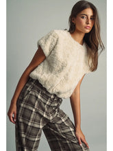 Load image into Gallery viewer, MIOU MUSE-FAUX FUR SHORT SLEEVE TOP