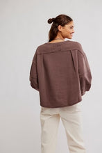 Load image into Gallery viewer, FREE PEOPLE- TOTAL ECLIPSE TEE FRENCH CHOCOLATE
