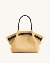 Load image into Gallery viewer, JW PEI-HANA MEDIUM FAUX STRAW TOTE BAG IN BROWN