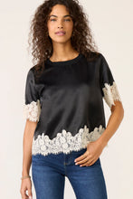 Load image into Gallery viewer, SANCTUARY-ONE OF A KIND SATIN LACE TOP