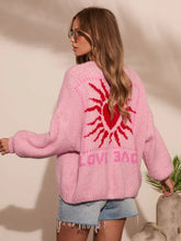 Load image into Gallery viewer, VINTAGE HAVANA-JAQUARD HEART CARDIGAN