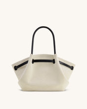 Load image into Gallery viewer, JW PEI- HANA MEDIUM TOTE BAG IN BLACK CANVAS