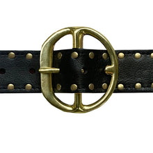 Load image into Gallery viewer, KIM WHITE-BLACK STUDDED BELT