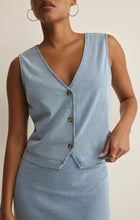 Load image into Gallery viewer, Z SUPPLY-NOELLE JERSEY DENIM TOP IN OCEAN AIR INDIGO