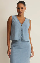 Load image into Gallery viewer, Z SUPPLY-NOELLE JERSEY DENIM TOP IN OCEAN AIR INDIGO