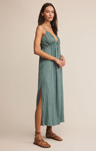 Load image into Gallery viewer, Z SUPPLY-MANON SATIN MAXI DRESS SEA PINE