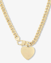 Load image into Gallery viewer, MELINDA MARIA- JULIAN XL HEART CUBAN CHAIN NECKLACE 18”