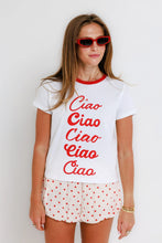 Load image into Gallery viewer, SUNNY SOMEWHERE-CIAO CIAO RINGER TEE