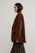 Load image into Gallery viewer, FREE PEOPLE-PAPER CUT VEGAN BLAZER BROWN BEAR