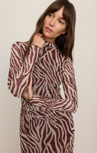 Load image into Gallery viewer, Z SUPPLY- SEVILLA ZEBRA MESH MIDI DRESS