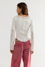Load image into Gallery viewer, FREE PEOPLE- AMBER LACE CUFF TOP