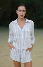 Load image into Gallery viewer, Z SUPPLY-HELENA STRIPED AIRY GAUZE SHIRT