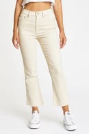 Load image into Gallery viewer, DAZE-SHY GIRL HIGH RISE CROP FLARE RAW CUT