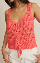 Load image into Gallery viewer, Z SUPPLY- TATE LACE UP SWEATER TOP