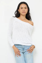 Load image into Gallery viewer, LA MADE-CAROL OFF SHOULDER PULLOVER IN WHITE