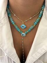 Load image into Gallery viewer, JTG-SEAFOAM AQUA STONE NECKLACE