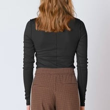 Load image into Gallery viewer, DEX BLACK TAPE-EXPOSED SEAM TURTLENECK
