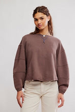 Load image into Gallery viewer, FREE PEOPLE- TOTAL ECLIPSE TEE FRENCH CHOCOLATE