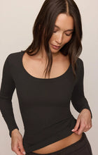 Load image into Gallery viewer, Z SUPPLY- GREYSON SCOOP LONG SLEEVE TOP IN COCOA BEAN