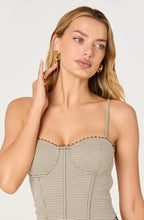 Load image into Gallery viewer, ASTR THE LABEL-CHASITY HOUNDSTOOTH BUSTIER TOP