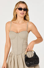 Load image into Gallery viewer, ASTR THE LABEL-CHASITY HOUNDSTOOTH BUSTIER TOP