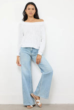 Load image into Gallery viewer, LA MADE-CAROL OFF SHOULDER PULLOVER IN WHITE