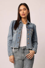 Load image into Gallery viewer, DEAR JOHN-CUT OFF JEAN JACKET MALLOW