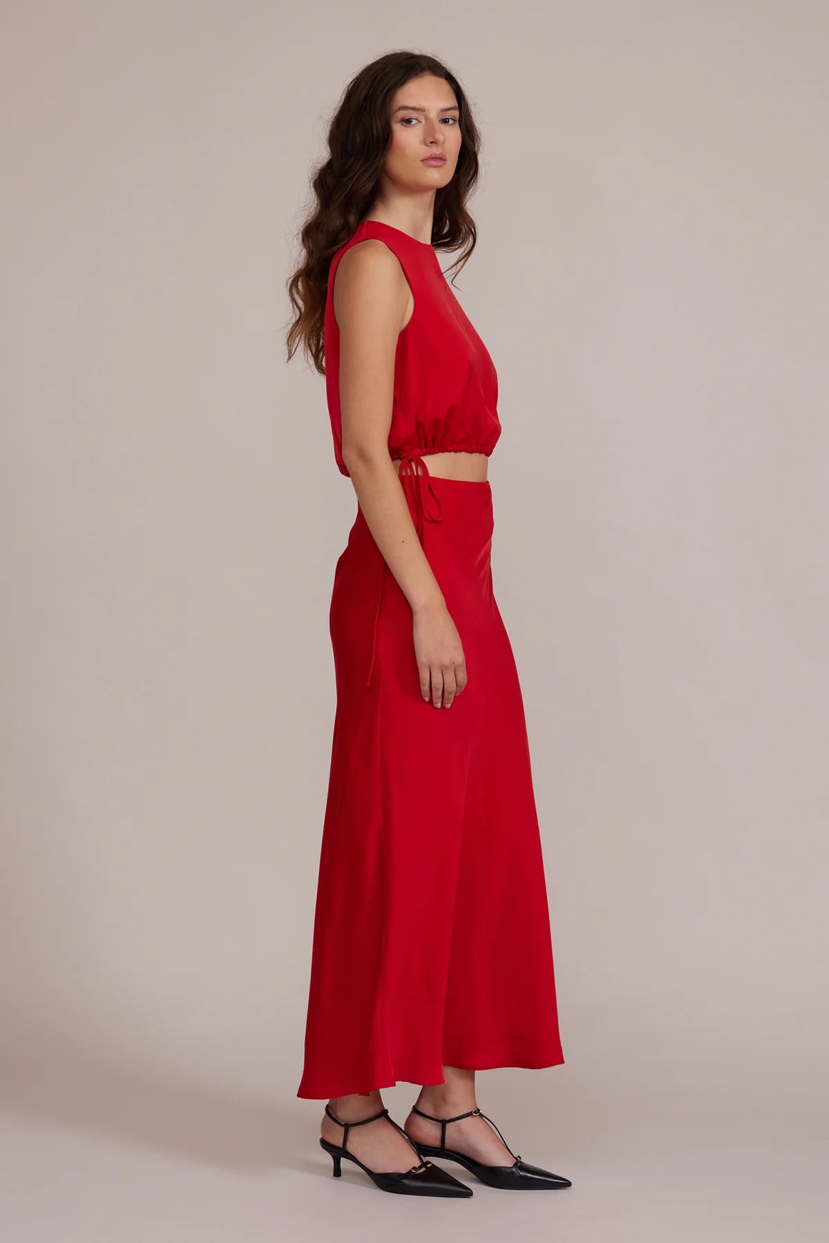 LUCY PARIS- KATIANNA MAXI SKIRT RED – Blu Violet Boutique