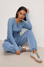 Load image into Gallery viewer, Fitted Henley Top With Stretch