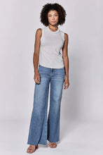 Load image into Gallery viewer, Dear John- Zo Raw Edge Tank Dawn Blue