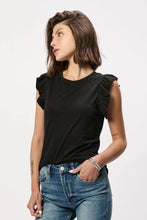 Load image into Gallery viewer, Another Love-north Ruffle Trimmed Top Black
