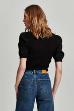 Load image into Gallery viewer, Another Love- Tanner Puff Sleeve Henley Black