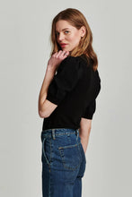 Load image into Gallery viewer, Another Love- Tanner Puff Sleeve Henley Black
