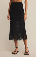 Load image into Gallery viewer, Z SUPPLY-FLYNN CROCHET MIDI SKIRT BLACK