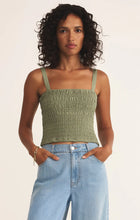 Load image into Gallery viewer, Z Supply Amelie Smocked Linen Crop Top