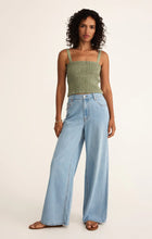 Load image into Gallery viewer, Z Supply Amelie Smocked Linen Crop Top