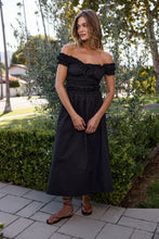 Load image into Gallery viewer, SUNDAY RITUAL-SOPHIA POPLIN DRESS BLACK