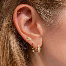 Load image into Gallery viewer, SKN-BEADED DANGLE HUGGIE EARRING