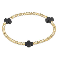 Load image into Gallery viewer, ENEWTON- SIGNATURE CROSS GOLD PATTERN 3MM BEAD BRACELET