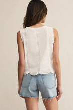 Load image into Gallery viewer, Z SUPPLY- TOMI EMBROIDERED TANK IN WHITE