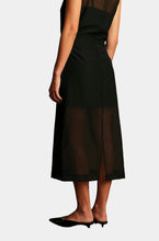 Load image into Gallery viewer, DELUC-HUGH SHEER SKIRT IN BLACK